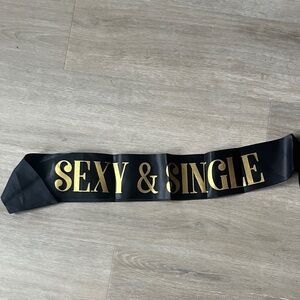 Black and Gold Sash - Sexy & Single